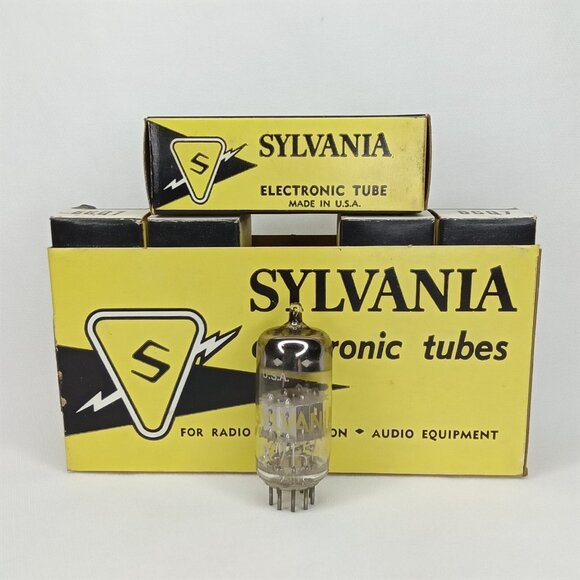 WWII Era Electronic Tube With Box Set Of 5 Sylvania Model 6GQ7 NOS NIB 1940s - Picture 2 of 16